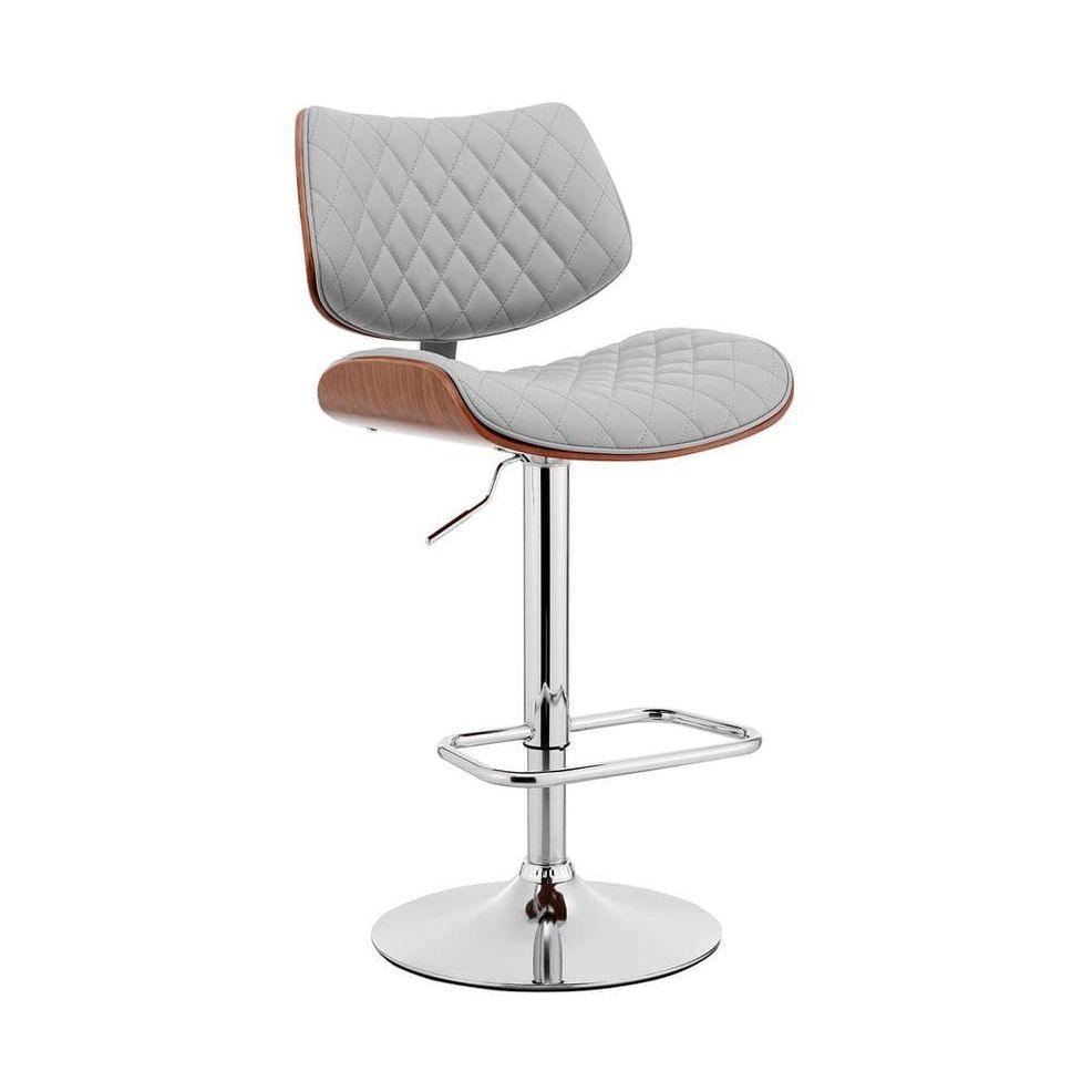 LeMas Bar Stool Walnut & Black - Euro Living Furniture